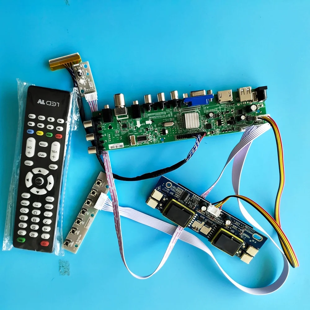 

Controller board Kit for M190EN04 V5/V1 M190EN04 Digital LCD Panel USB remote DVB-T 1280X1024 AV TV 4 CCFL 30pin HDMI VGA 19"