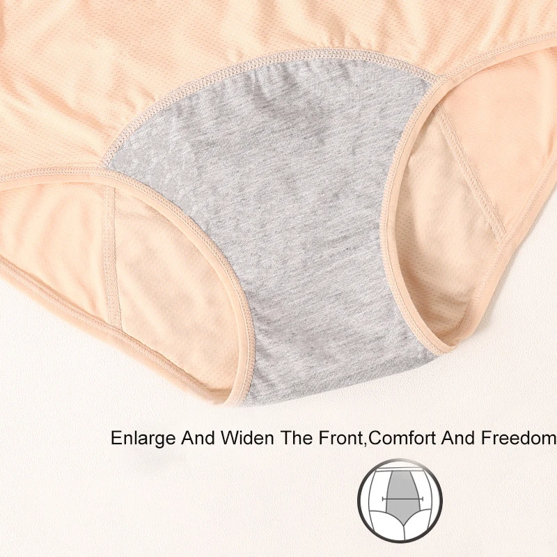 Xiaomi mijia calcinha fisiológica feminina, 3 peças à prova de vazamento, calcinhas para o período de algodão, à prova d' água, lingerie feminina