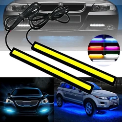 Luces de circulación diurna para coche, lámpara antiniebla COB, impermeable, Universal, 2 piezas, DRL