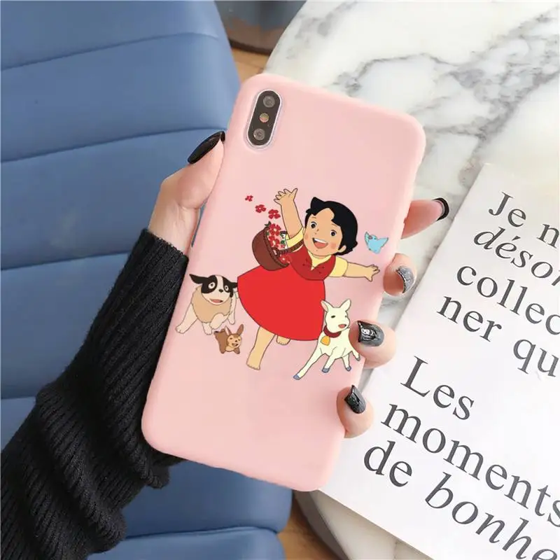 FHNBLJ Heidi Cartoon Phone Case for iPhone 11 12 13 mini pro XS MAX 8 7 6 6S Plus X 5S SE 2020 XR case