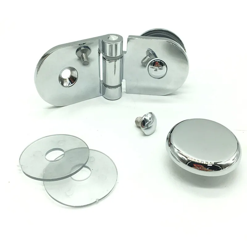 Zinc alloy glass fix clamps 6-12mm glasplate Bilateral Clip door hinge for cupboard cabinet connection holder Furniture hardware