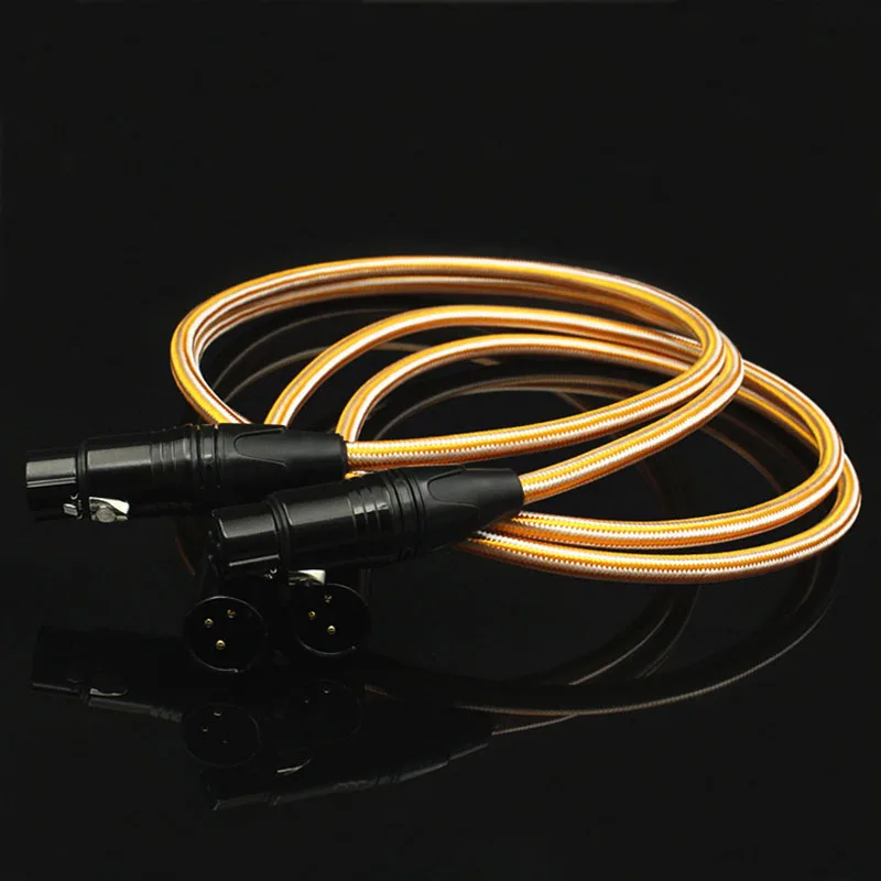 Colleimage Silver-plated Hifi 2 XLR Cable Hi-end XLR Male to XLR Female Cable With Gold-plated XLR Connector