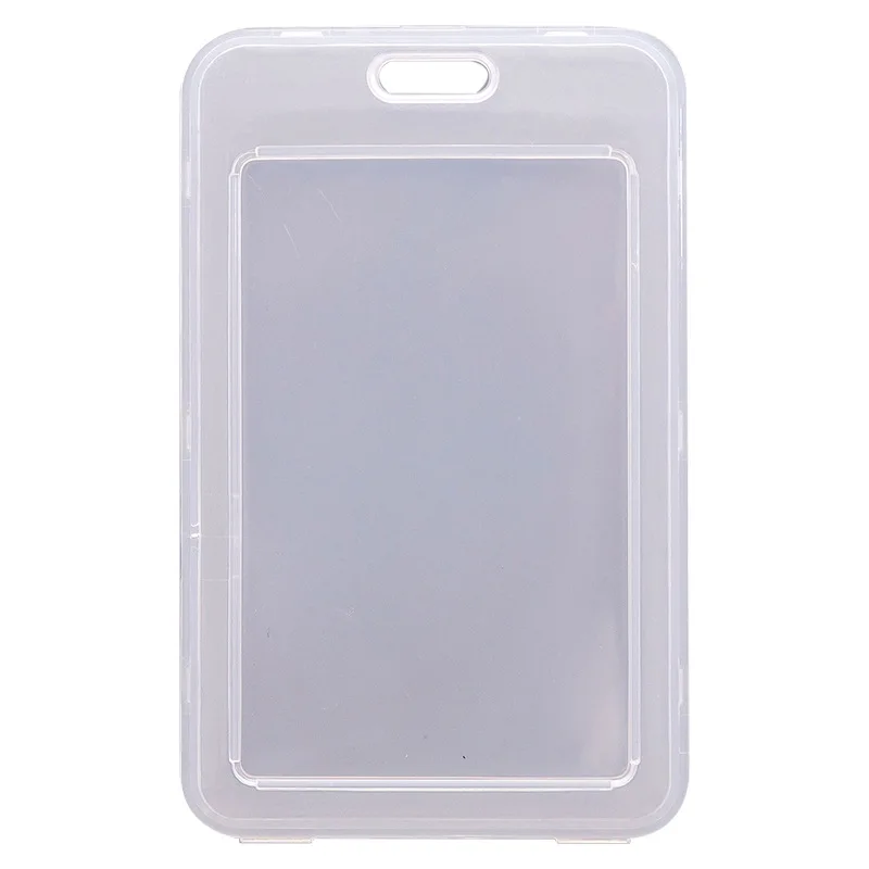 Plástico Rígido Transparente Titular do Cartão de Identificação, Protector Case Capa, Passe Emblema, Escritório, Material Escolar, 1Pc