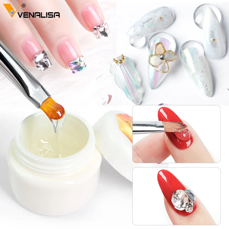 Venalisa Fabrik Klebegel Transparent Klarfarben Lieferant Diamant Dickes Nagelgel Diamant-Dekorationskleber Stickgel Festes Gel – Detail 11