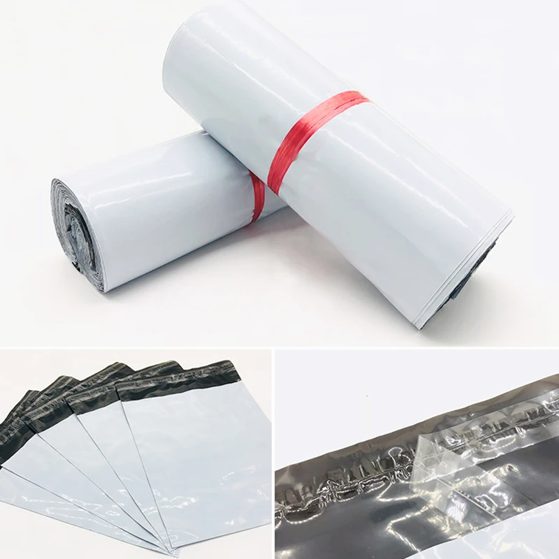 10Pcs White Self-seal Adhesive Courier Bags Storage Bags Envelope Mailer Postal Plastic Poly Shipping Mailing Bags