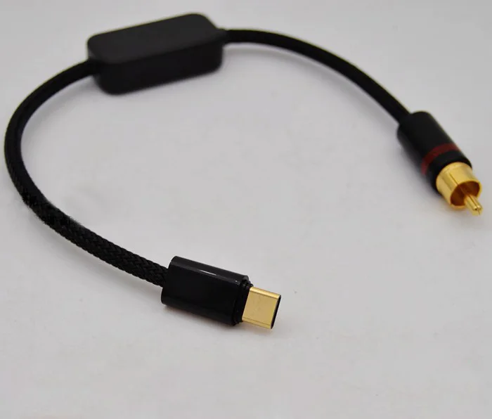 HiFi Type-C USB C to RCA Type c male to RCA male Coaxial Audio Cable for Android Mobile Phone Computer