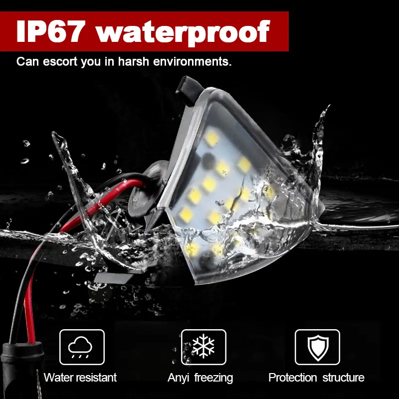 Canbus Error Free LED Under Mirror Light Puddle Lamp For VW Golf 5 GTI Mk5 MkV Jetta Passat B6 R32 Golf6 Variant Welcome Light