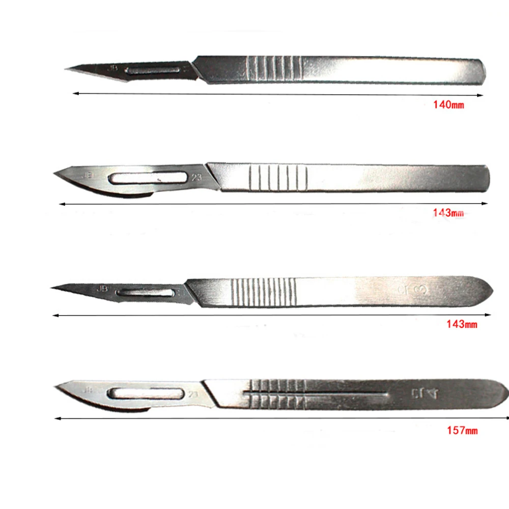 Carbon Steel Surgical Scalpel Knives 11# 23# Blades with Handle Scalpel DIY Cutting Tool PCB Repair Animal Wood Surgical Knife