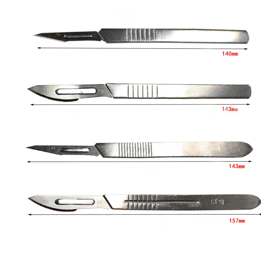 Imagem -02 - Aço Carbono Facas de Bisturi Cirúrgicas 11 23 Lâminas com Punho Bisturi Faça Você Mesmo Ferramenta de Corte Pcb Reparação de Madeira Animal Faca Cirúrgica
