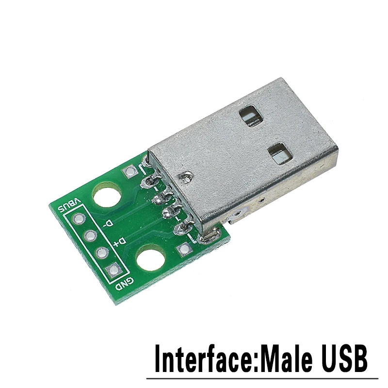 5PCS USB Male Connector / MINI MICRO USB to DIP Adapter female connector 2.54 Connector B Type-C USB2.0 3.0 Female PCB Converter image 3