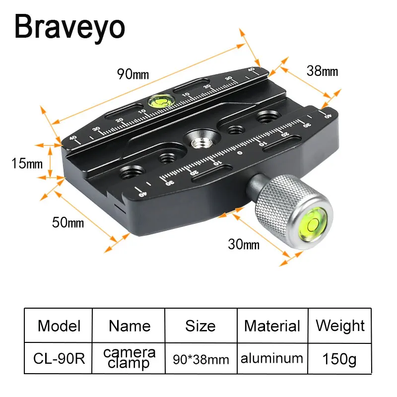 Tripod Clamp Quick Release Plate Clamp Dslr Camera Monopod Mount Adapter Shooting Stabilization Accessories For Arca Standard