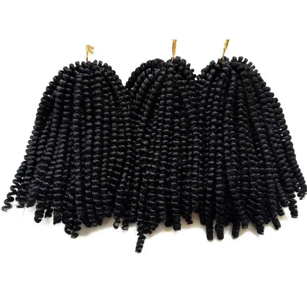 Flyingg-Cabelo sintético Crochet para Mulheres Negras, Spring Twist, Jamaican Bounce, Bomb Twist, Fofo, 8"