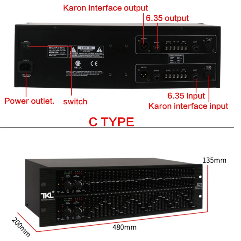 Doppio equalizzatore a 31 bande equalizzatore digitale equalizzatore Audio sistema Audio HiFi professionale illuminazione scenica e attrezzatura Karaoke