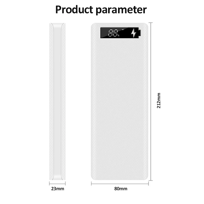 Welding Free 10*18650 Battery Storage Box Dual USB Power Bank Case DIY Shell Case 18650 Battery Holder Box PD QC3.0 Quick Charge