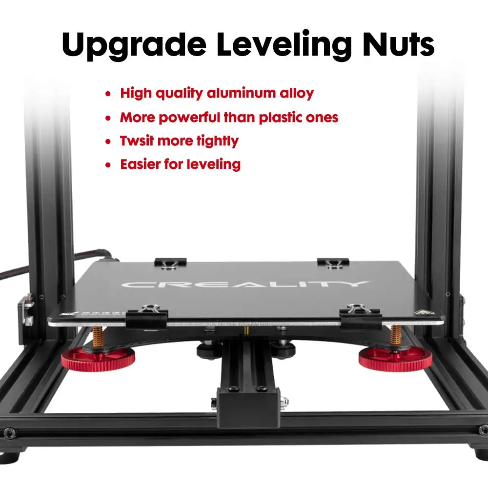 Upgraded Creality Hand Twist Leveling Nuts, 1M Capricorn XS Bowden Tubing, Cutter, Hot Bed Die Springs and M4X35 Screws for Ende