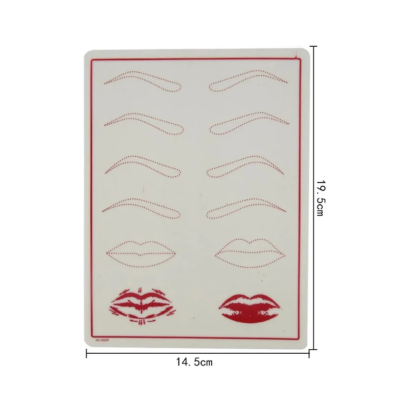 

Permanent makeup professional 1pcs silicone tattoo fake practice skin eyebrows and lips beginner needle