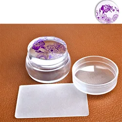 Round Silicone Stamper Transparent Stemple Do Paznokci for Nail Decoration Fashion DIY Stamp for Nails Stamping Art