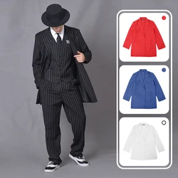 標準的なアリーナポッピングスーツコートメンズロック性能服ロング丈ヒップホップ衣類ステージメカニカルダンスコートマン