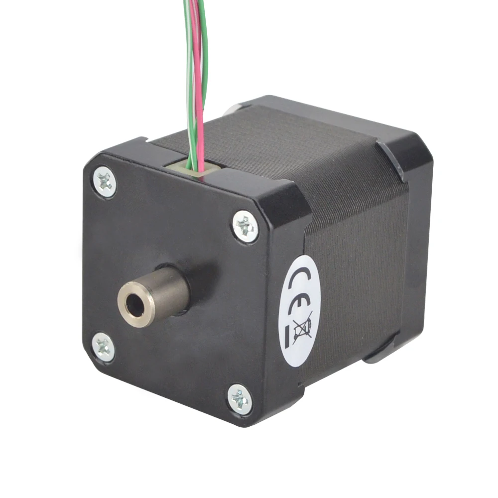 Nema 17 Hollow Shaft Stepper Motor 48mm Bipolar 0.36Nm(42.49oz.in) 1.5A 42 Motor 4-lead for DIY CNC 3D Printer