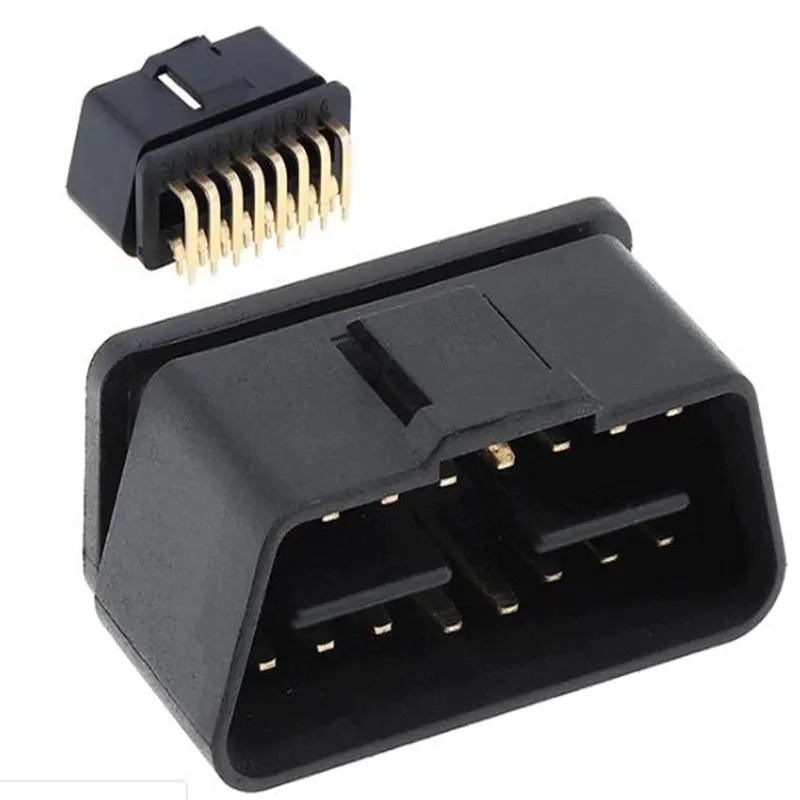 

33pcs 16-pin OBD2 connector, 90-degree socket connector, car diagnostic interface in stock