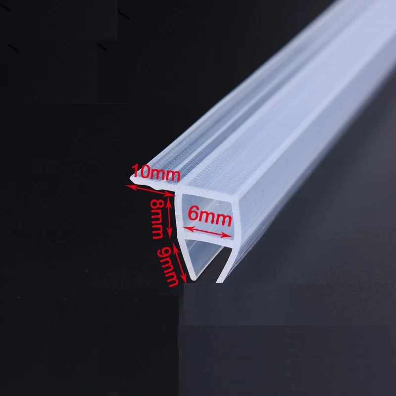 1M 6 8 10 12mm Glass Shower Rubber Seal Silicone Seals Sliding Door Screen Shower Door Window Barn Bathroom Sealing