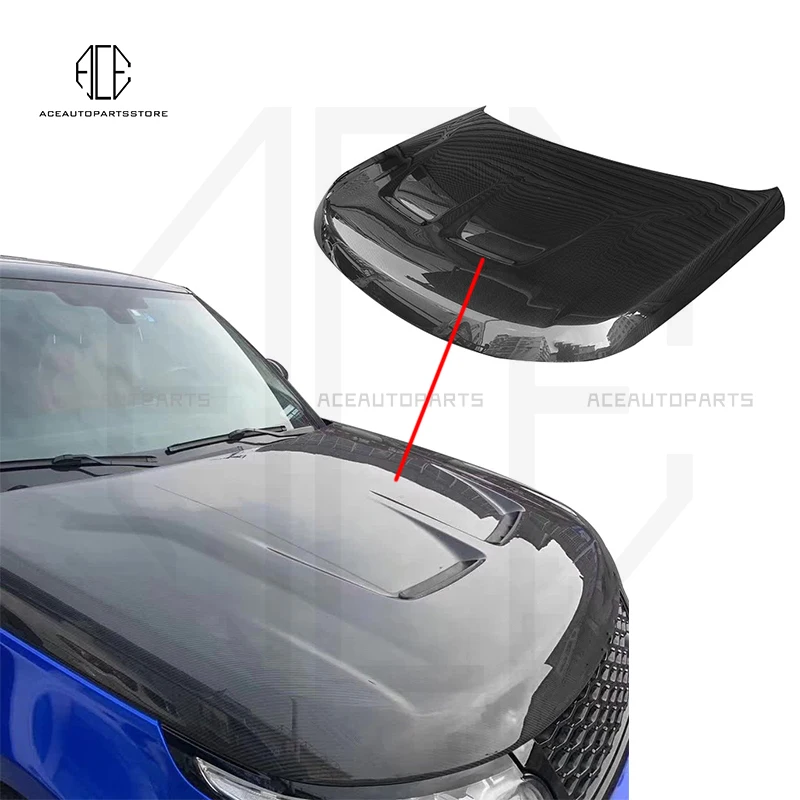 

SVR Front Engine Hood Scoop Real Carbon Fiber Bonnet Cover For Land Rover Range Rover Sport 2014-2019