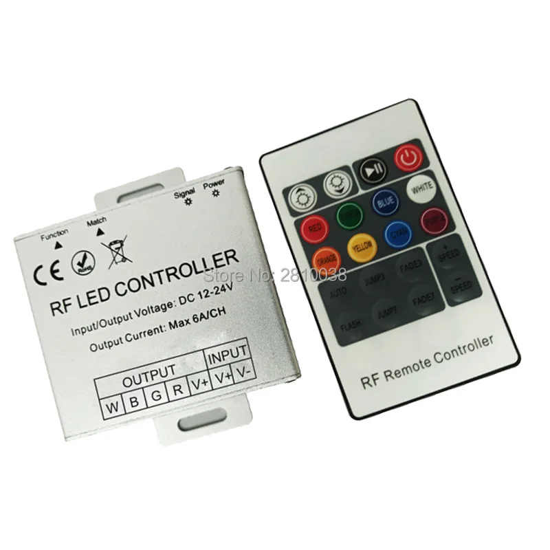 3 pcs/lot Wireless 20 small aluminum shell led controller DC12-24V led rgbw controller common anode 4H led RF controller