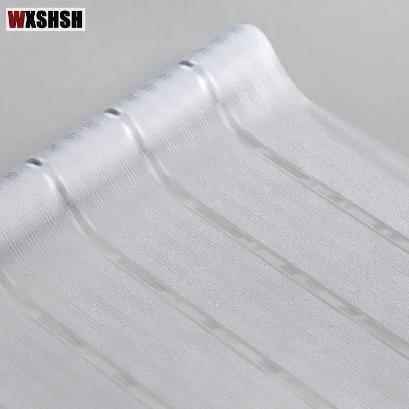 Window Sticker Static Cling No Toxic PVC Stripe Pattern Privacy Protection UV-Proof Reusable Explosion-Proof Frosted Glass Foil