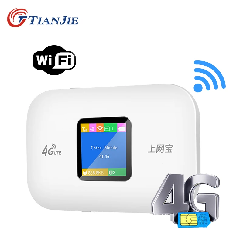 

TIANJIE Unlocked High Speed Portable 3G 4G LTE Car Pocket Router Mobile Modem Wifi Hotspot with Sim Card Slot