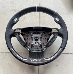 Para BMW Serie 7 E65 E66 730li 740li 745li 750 760 volante de cuero de fibra de carbono