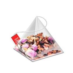 50pcs 5.8*7cm /Nylon three-dimensional Empty tea bag  with string DIY Diagonal sealing forms the triangle Check  video