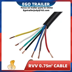 EGO RVV Bulk Trailer Electric Cable Wire 7 Cores 0.75㎡ Sold by Meter Truck Ute RV Parts Camper Caravan Accessories