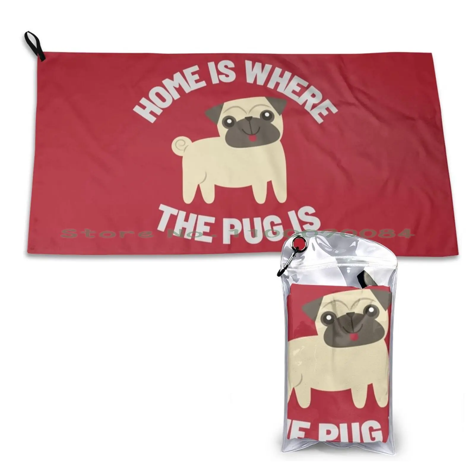 Home Is Where The Pug Is Quick Dry Towel Gym Sports Bath Portable G Idle Jeon Soyeon Mini Album Gidle Windy Soyeon Windy Windy