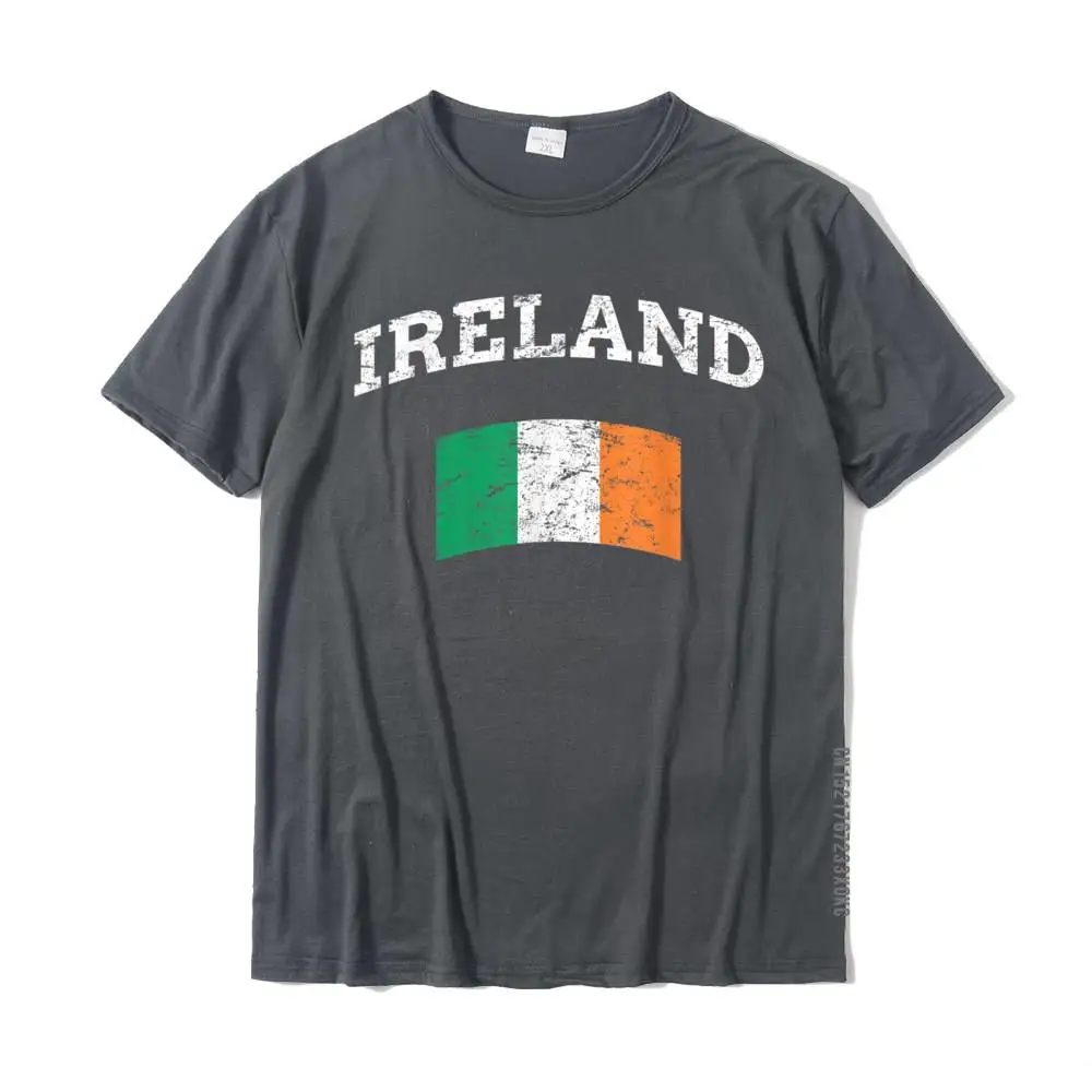 Ireland Irish Flag Distressed T-Shirt Saint Patrick\'s Day Oversized Men\'s T Shirts Summer T Shirt Cotton Print