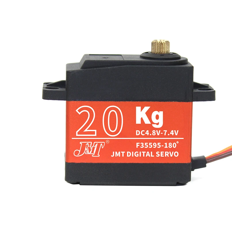 JMT Waterproof Digital Servo 90/180/270/360 Degree RC servo 20KG Metal Gear Large Torque with 25T Arm for Cars RC Toy