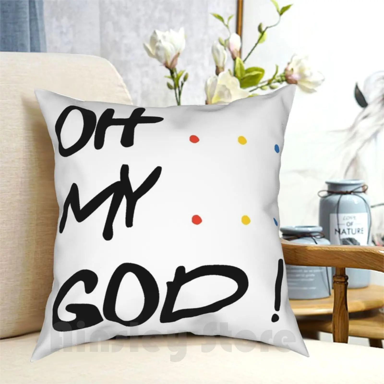 Oh My God! | Best Friends Janice Quote Pillow Case Printed Home Soft DIY Pillow cover Tv Series Sitcom 90S Tv Phoebe Horse