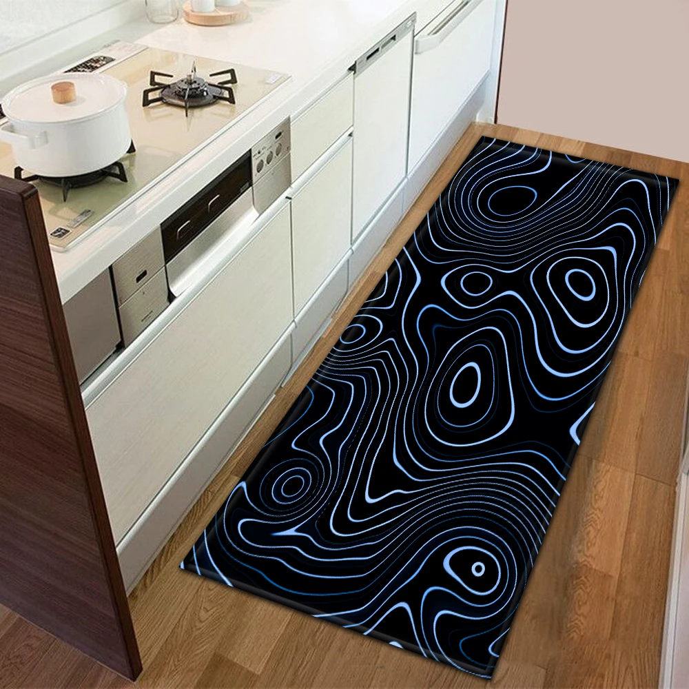 

Modern Kitchen Doormat Decoration Bedroom Carpet Bathroom Anti-Slip Floor Home Balcony Hallway Long Rug Bedside Living Room Mat