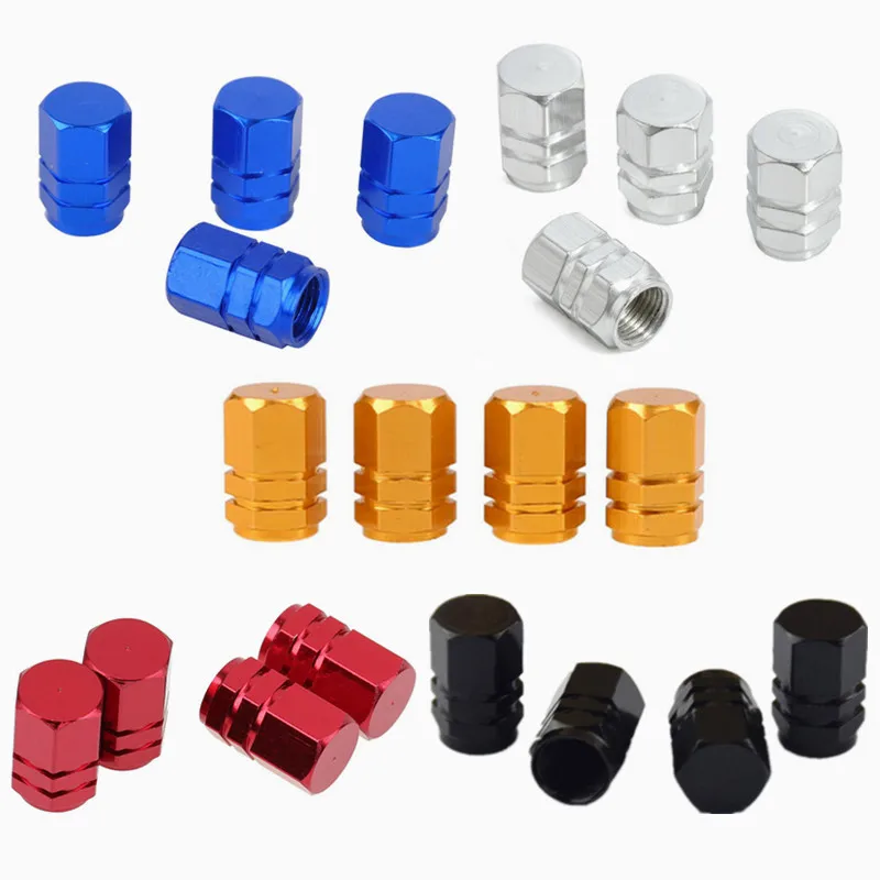 4PCS Car Wheel Plugs Valve Tire Caps Tires Tapa Valvula Moto Wheel Caps Theftproof Aluminum Car Wheel Valve Cap Air Valve Caps