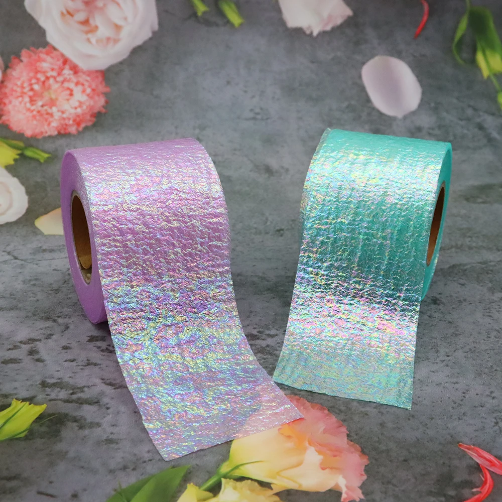 Iridescent Tulle Glitter Ribbon, Crepe Organza Mesh Fabric Belt, DIY Craft Acessório, Cabelo Clip Bow, Cake Topper, 6cm, 25 jardas