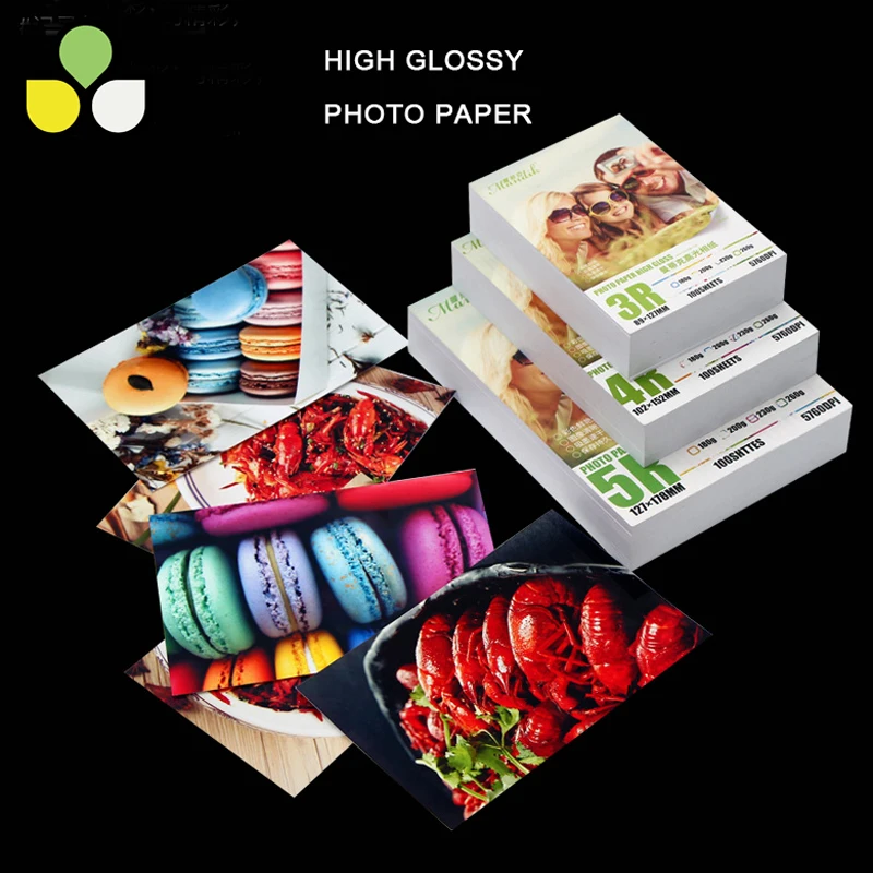 4R High Glossy Photo Paper 260g  6 Inch Bright White Inkjet Glossy Paper