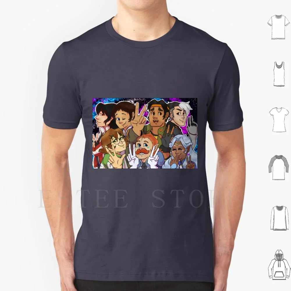 V For Voltron T Shirt Cotton Men DIY Print V Voltron Keith Kogane Yorak Pidge Katie Holt Lance Mcclain Coran Hunk Garrett Alura