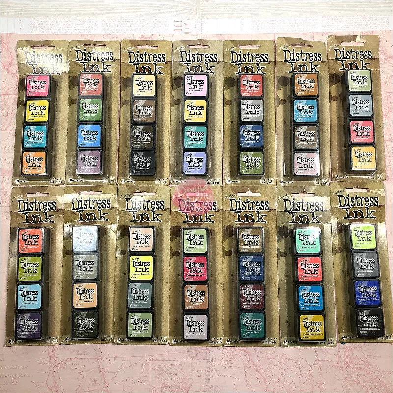 4-piece Ink Pad Handmade DIY Process Water-based Ink Pad Rubber Stamp Fabric Scrapbook Ink Pad Finger Painting Wedding