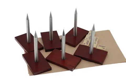 The Nail Game (6 Nails 6 Blocks) Magic Tricks Crush Paper Bag Magia Close Up Bar Gimmick Props Mentalism 100% safe Nail Roulette