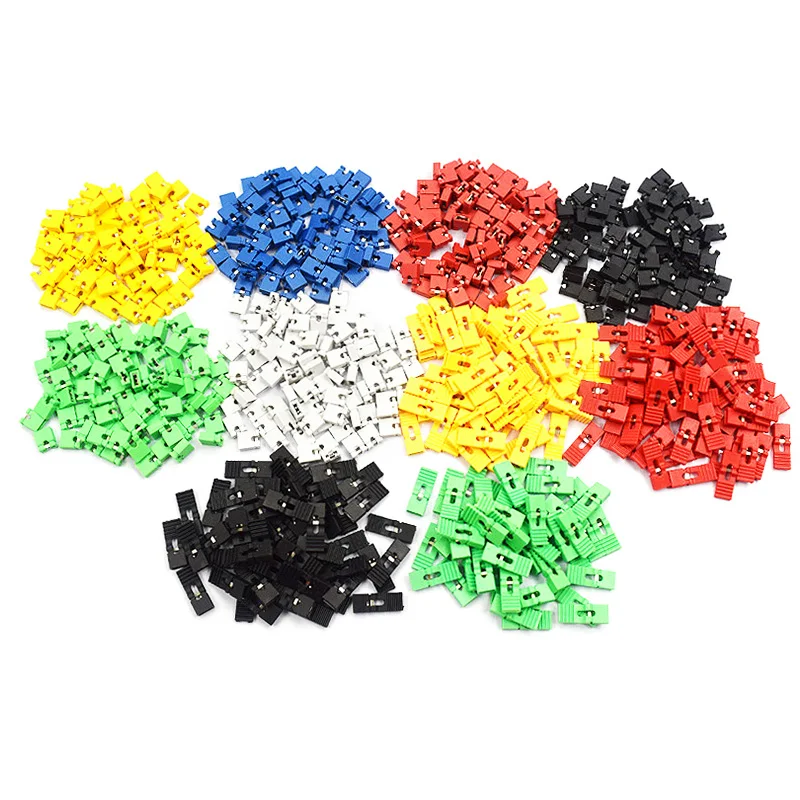 100Pcs Pin Header Jumper Blocks Connector 2.54 mm for 3 1/2 Hard Disk Drive CD/DVD Drive Motherboard and/or Expansion Card G25