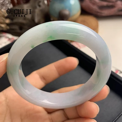 

Zheru Jewelry Natural Burmese Jade 54-64mm Bracelet Elegant Princess Jewelry For Mom For Girlfriend