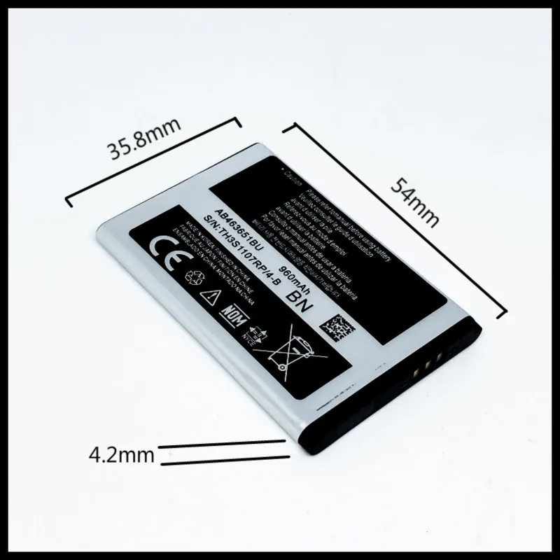 AB463651BU Battery For Samsung S5610 W559 S5620 S5630C C3200 F339 S5296 C3322 C3530 Battery AB463651BE AB463651BU