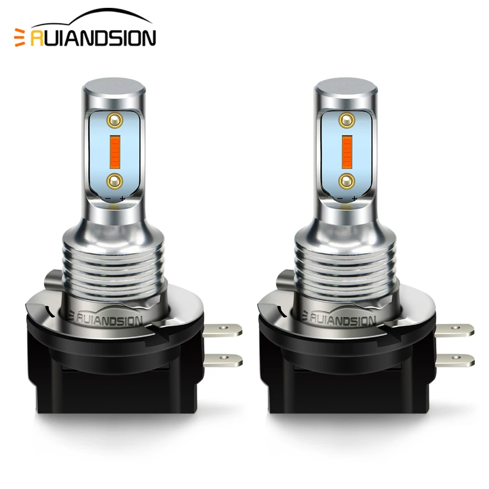 

RUIANDSION 2Pcs H11B H8B White CSP 1600Lm Vehicle Front Fog Light Auto DRL LED Motor Bulb 12V 24V For KIA Ford Hyundai Elantra