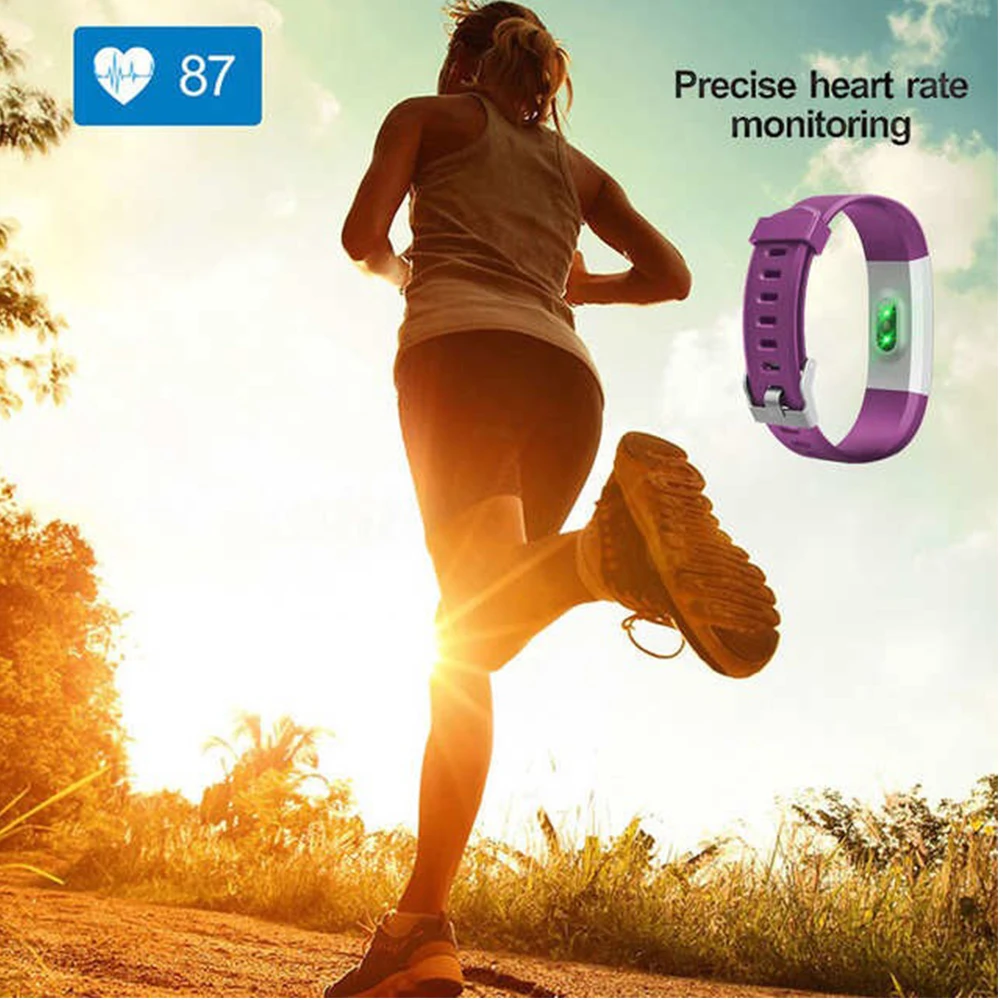 Oloey Health Bracelet Heart Rate/Blood Pressure/Pedometer Smart Band Fitness Tracker Wristband Mi Band 3 fit bit Smart Watch Men images - 6