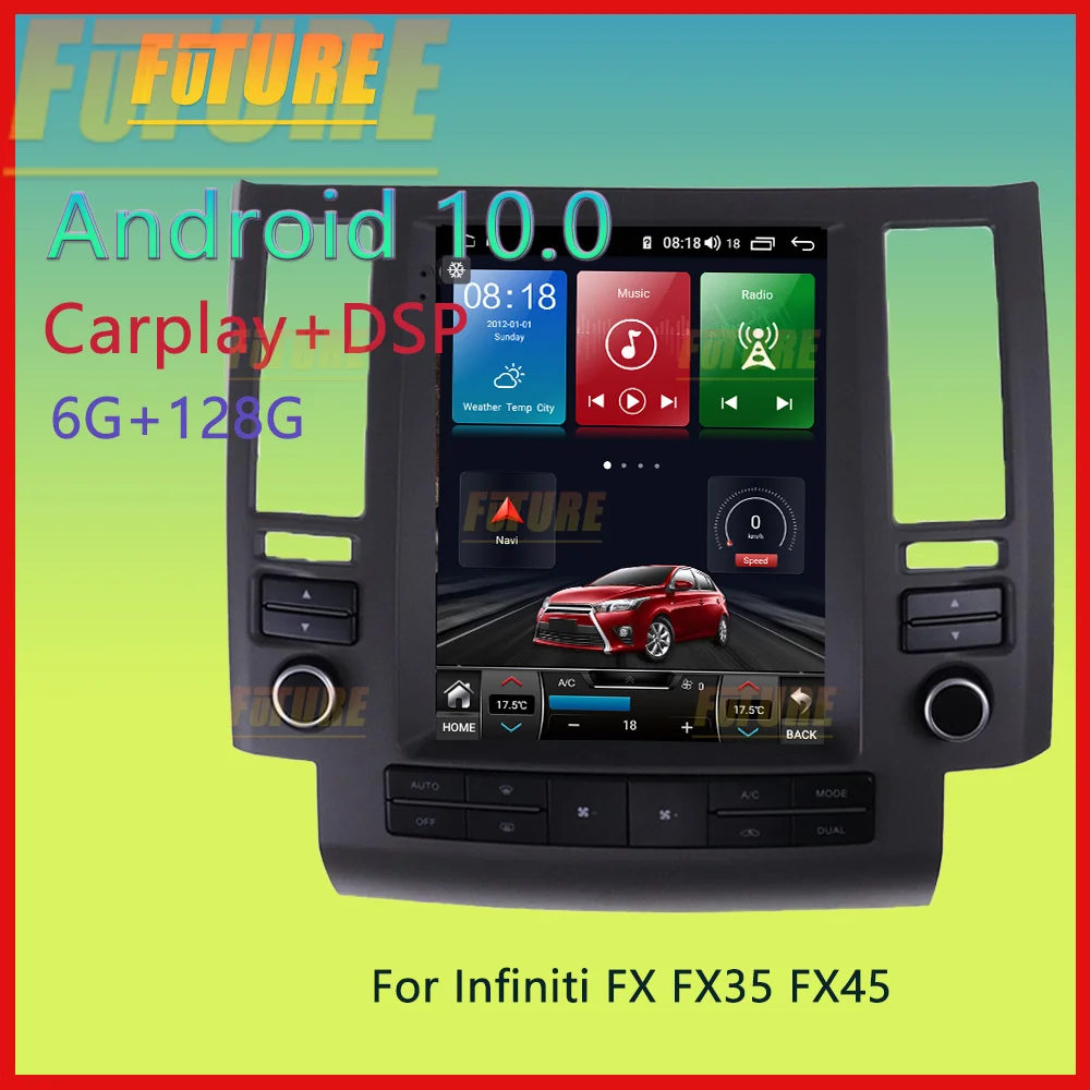 

128G For Infiniti FX FX35 FX45 2003-2006 Android Car Radio Stereo Multimedia Player GPS Navigation Touch Screen 2 Din Head Unit