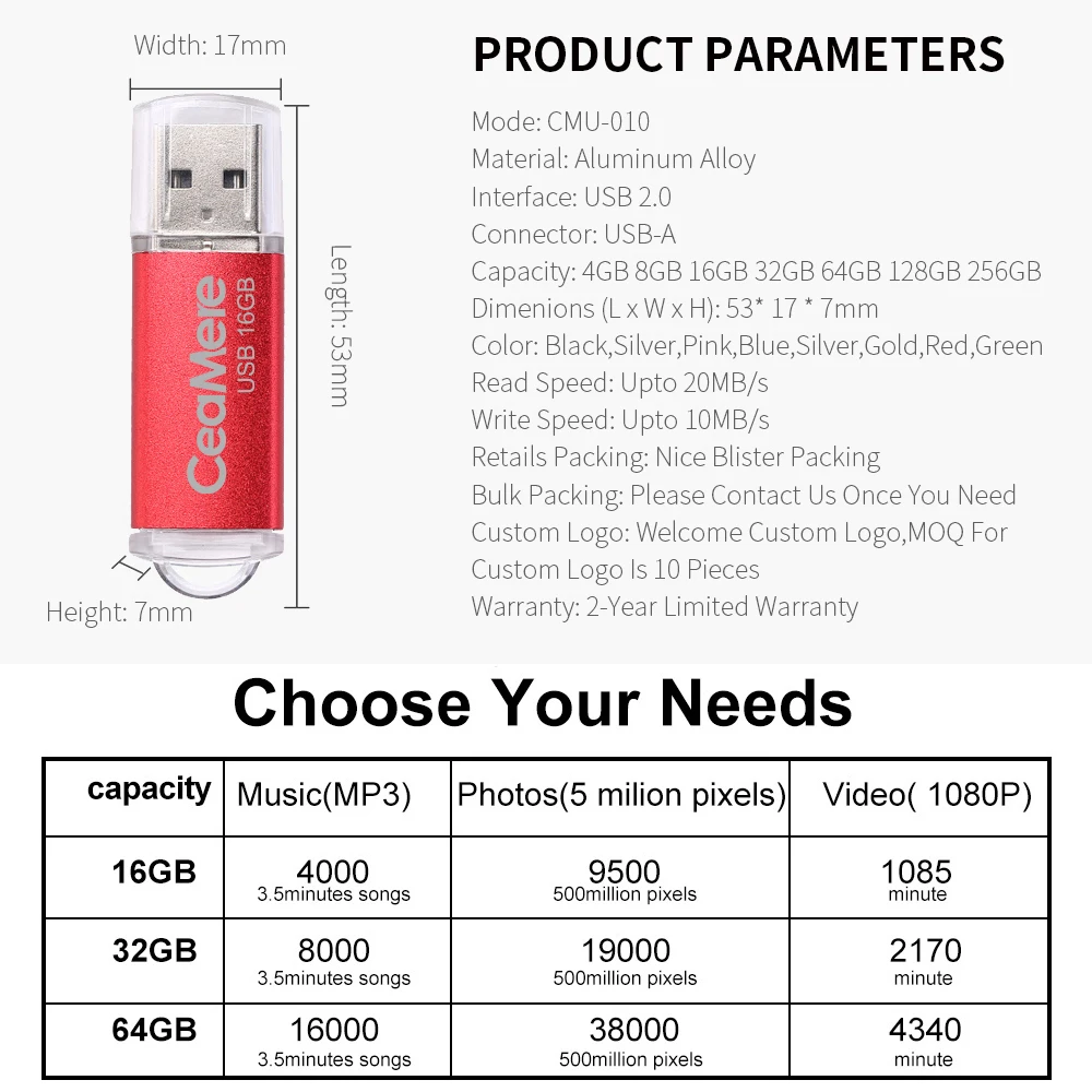 10 قطعة/الوحدة CustomLOGOColour USB 2.0 محرك فلاش USB 8GB 16GB 32GB 64GB USB عصا القلم محرك 1GB 2GB4GB بندريف للهواتف الذكية/الكمبيوتر